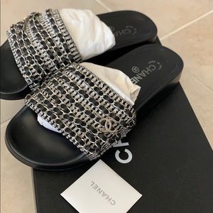 Authentic Chanel Slides